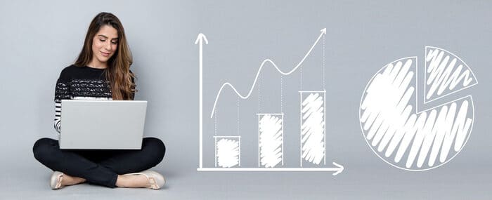 Gráfico de análise financeira para avaliar quando um empréstimo é investimento